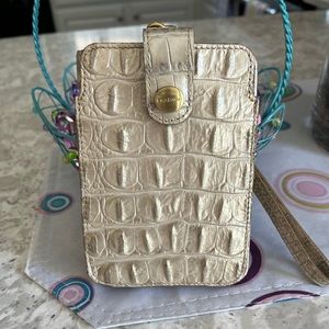 Brahmin Oyster Melbourne cell phone wallet/wristlet
